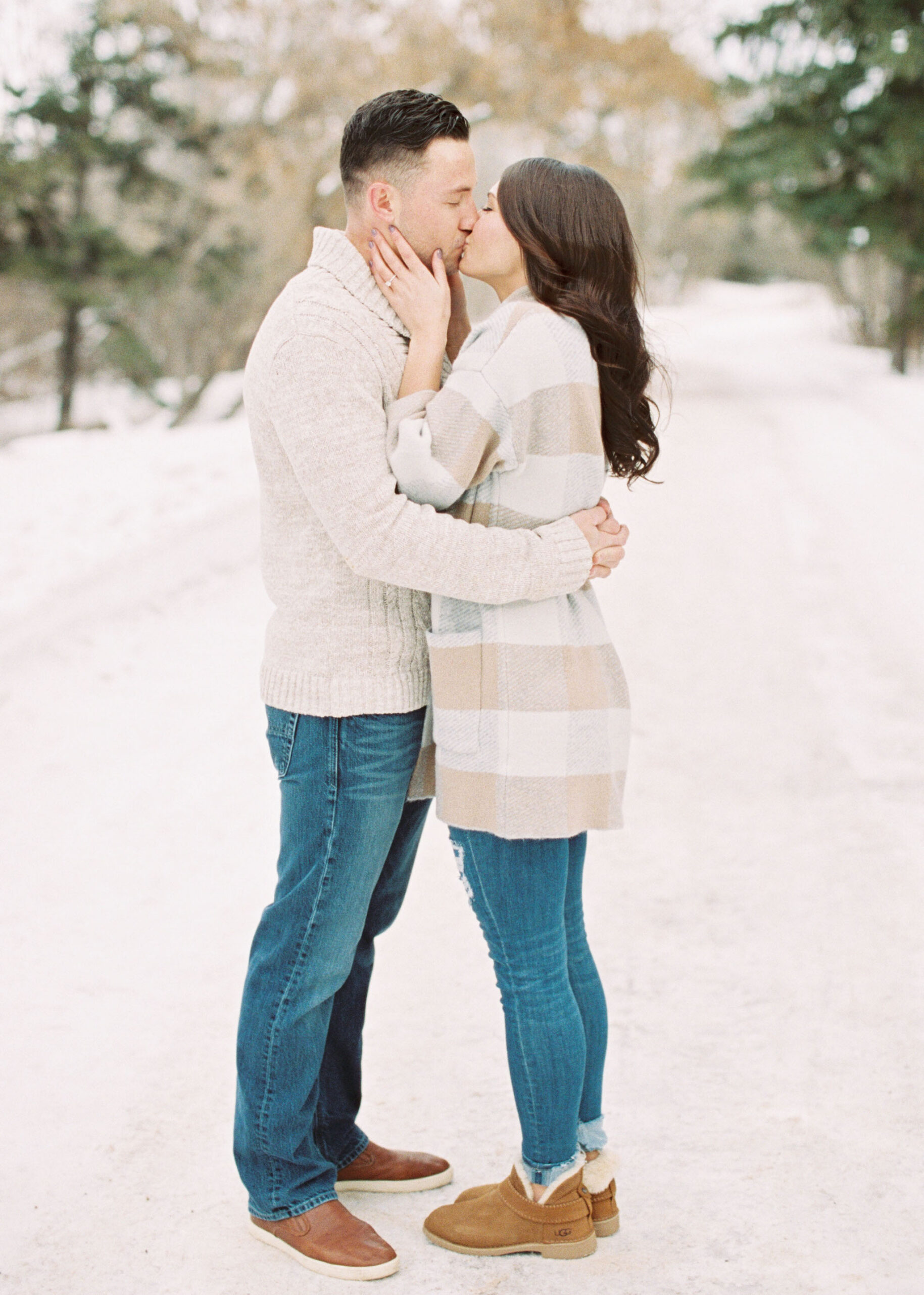 Winter engagement session - wedding photographer in Montreal